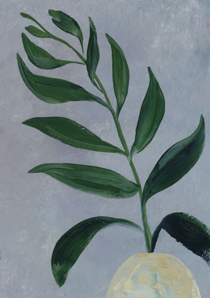 Minimalist Vase Plant by Rosana Laiz Blursbyai — canvas wall art