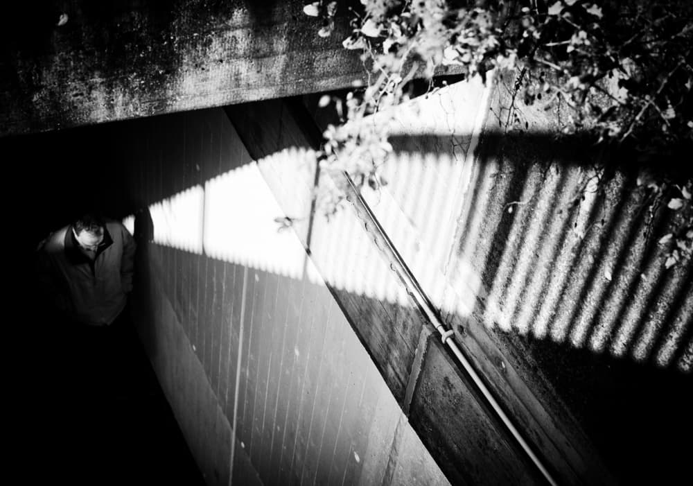 Shadowed Figure In Light by Jürgen Hartlieb — canvas wall art