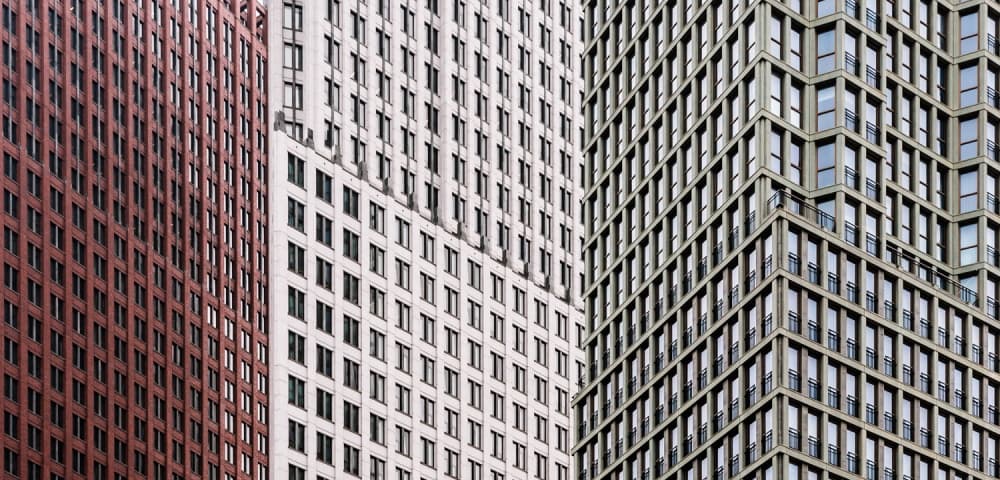 Urban Geometric Facades by Theodoor Ferdinand — canvas wall art