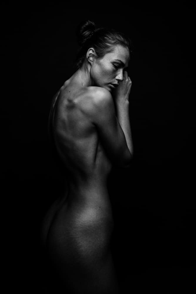 Contemplative Female Nude by Martin Krystynek MQEP — canvas wall art