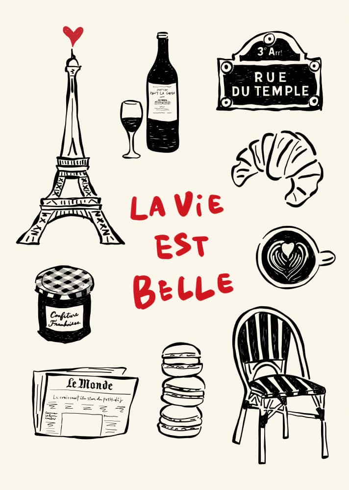 La Vie Est Belle Paris by Rio Soléy — canvas wall art
