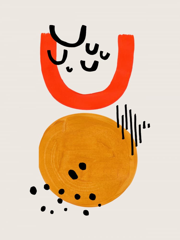 Warm Abstract Shapes by Ejaaz Haniff — canvas wall art