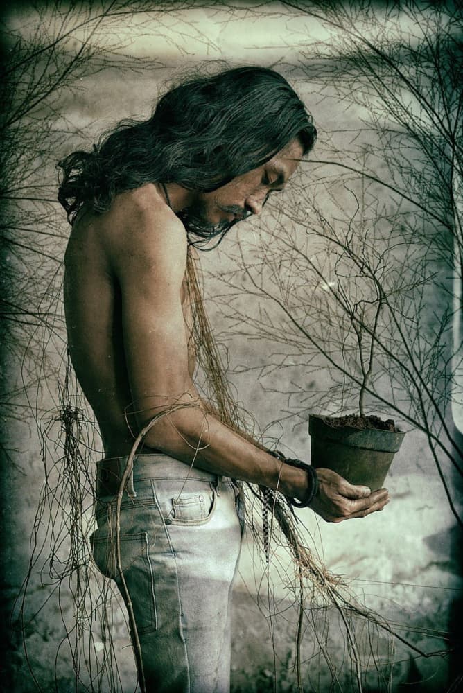 Man's Rooted Thought by Nick Amanda — canvas wall art