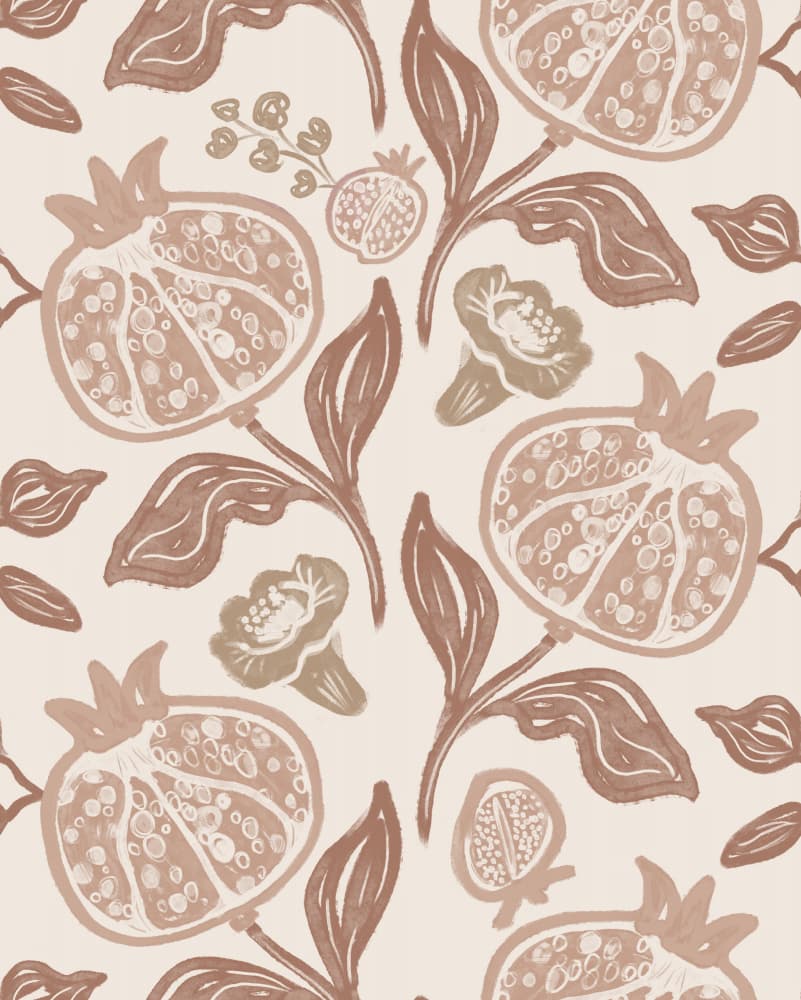 Pomegranates Pattern by Anis Illustration — canvas wall art