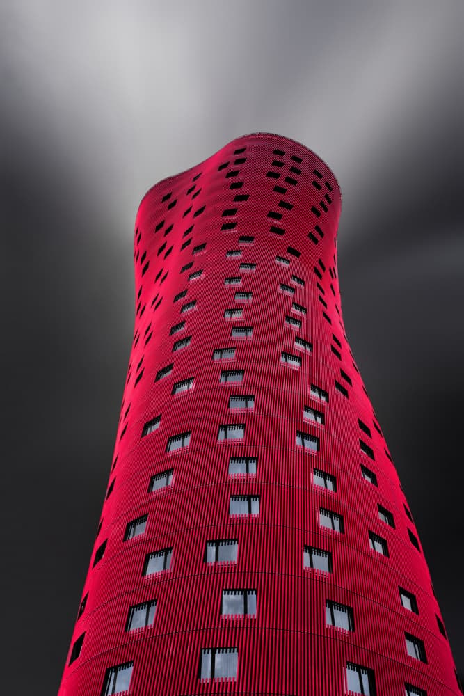 Bold Red Architecture by Karin Kilb — canvas wall art