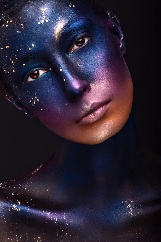 Galaxy Woman Portrait by Alexandr Sutula — canvas wall art
