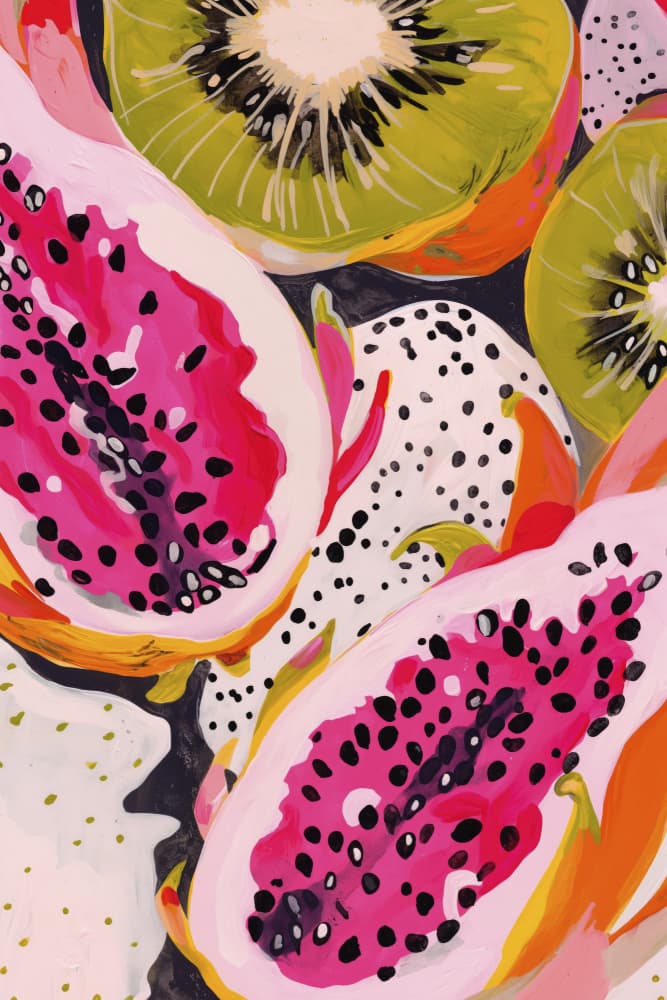Vivid Fruit Harmony by Treechild — canvas wall art