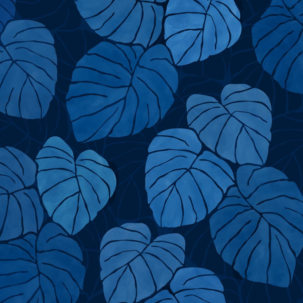 Blue Monstera by Kristian Gallagher — canvas wall art