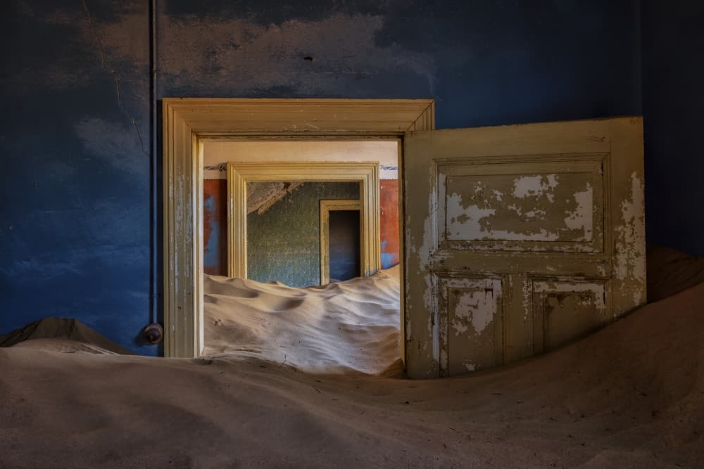 Sand Through Doors by Michael Zheng — canvas wall art