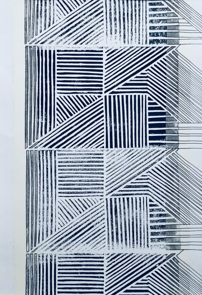 Modern Geometric Lines by kellymariesmith — canvas wall art
