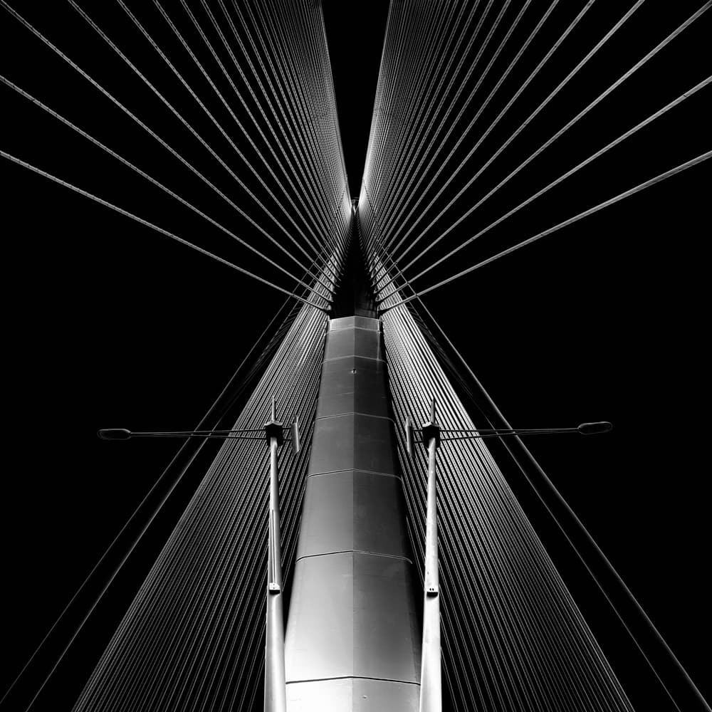 Modern Bridge Lines by Ahmed Thabet — canvas wall art