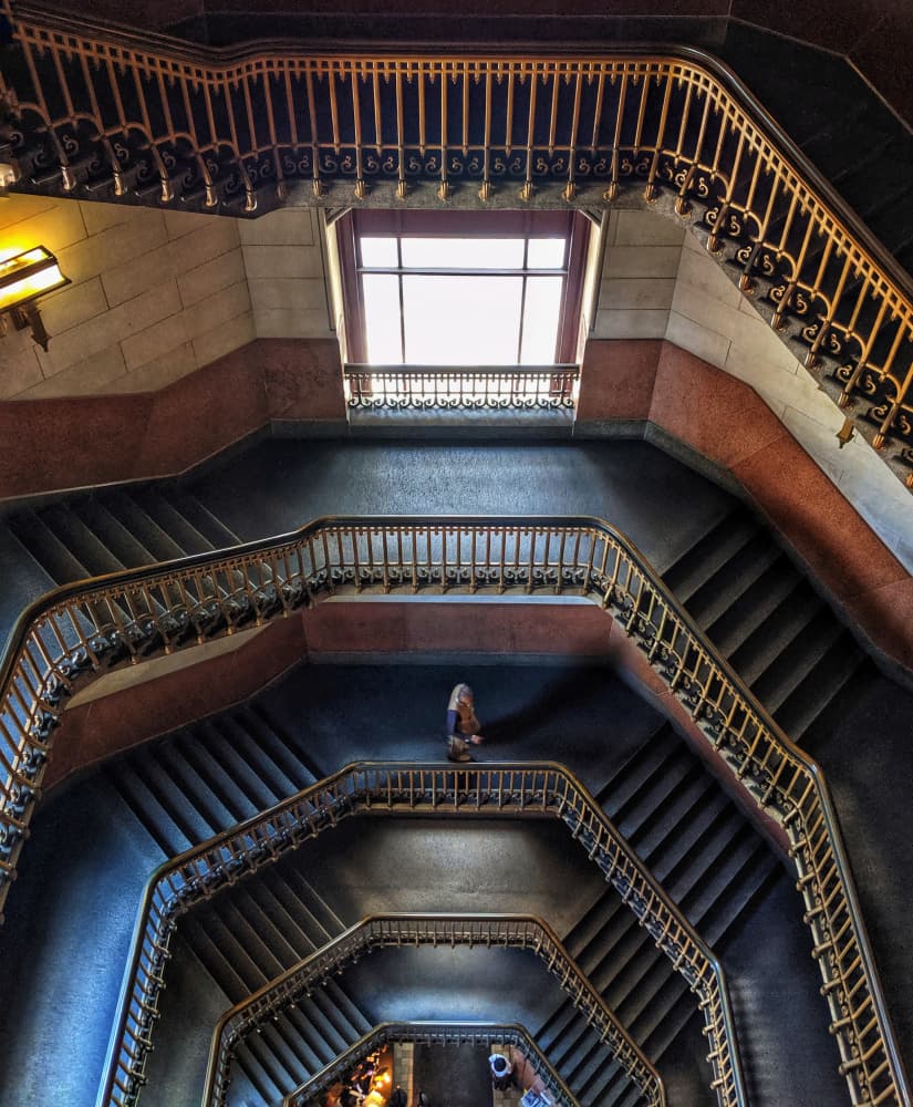 Grand Staircase Perspective by Ibraheem Badahdah — canvas wall art