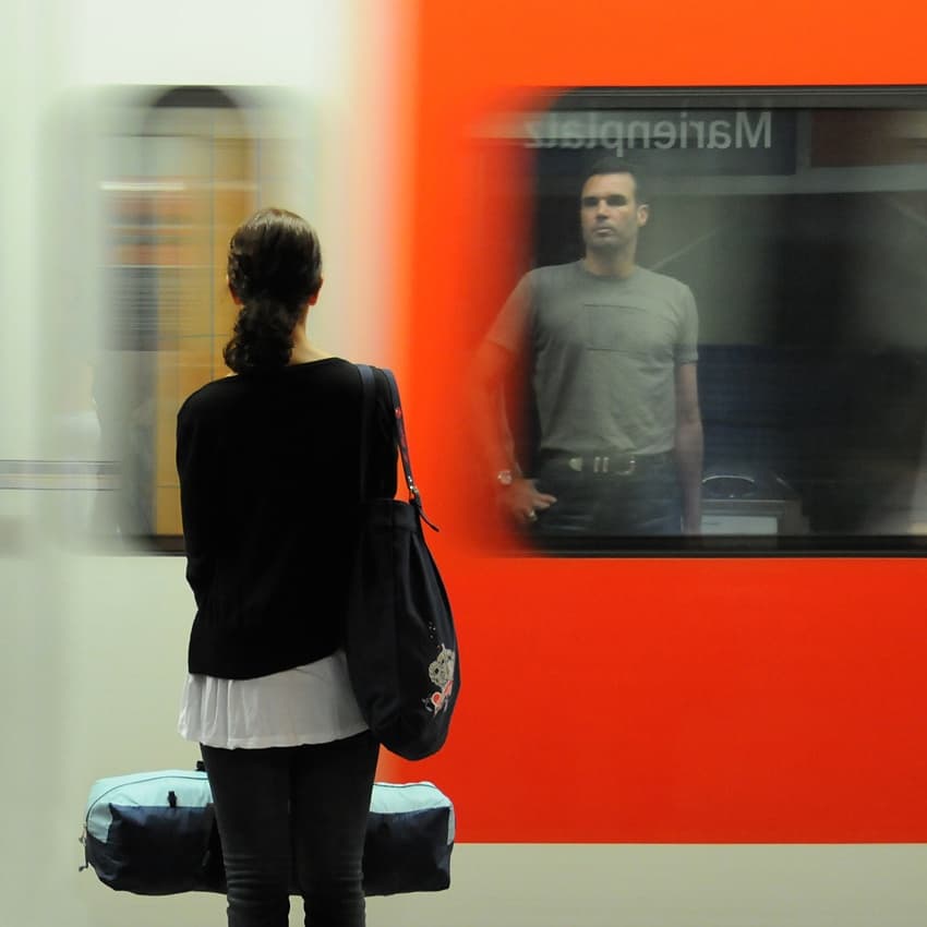 Urban Train Reflection by Mario Mencacci — canvas wall art