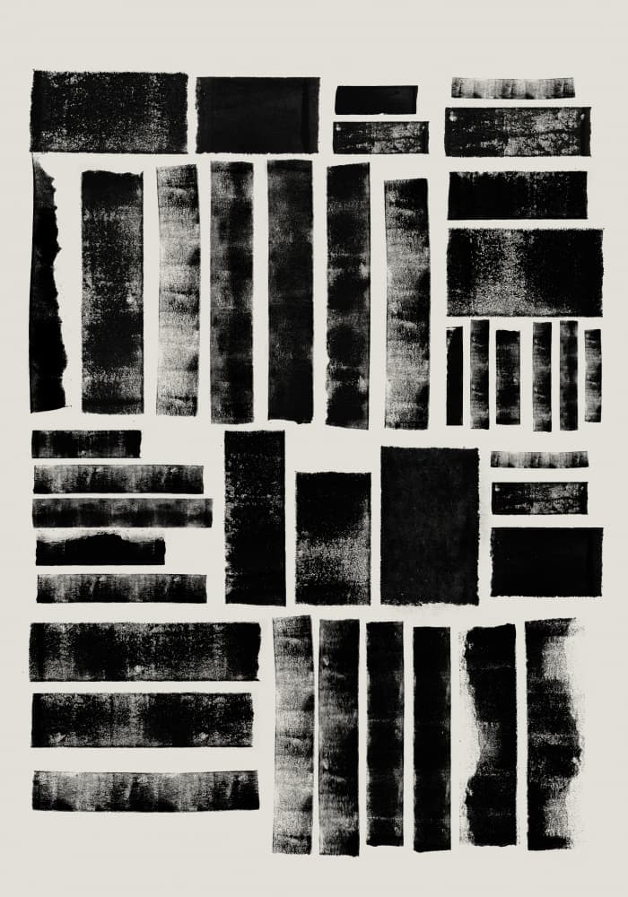 Monochrome Blocks by THE MIUUS STUDIO — canvas wall art