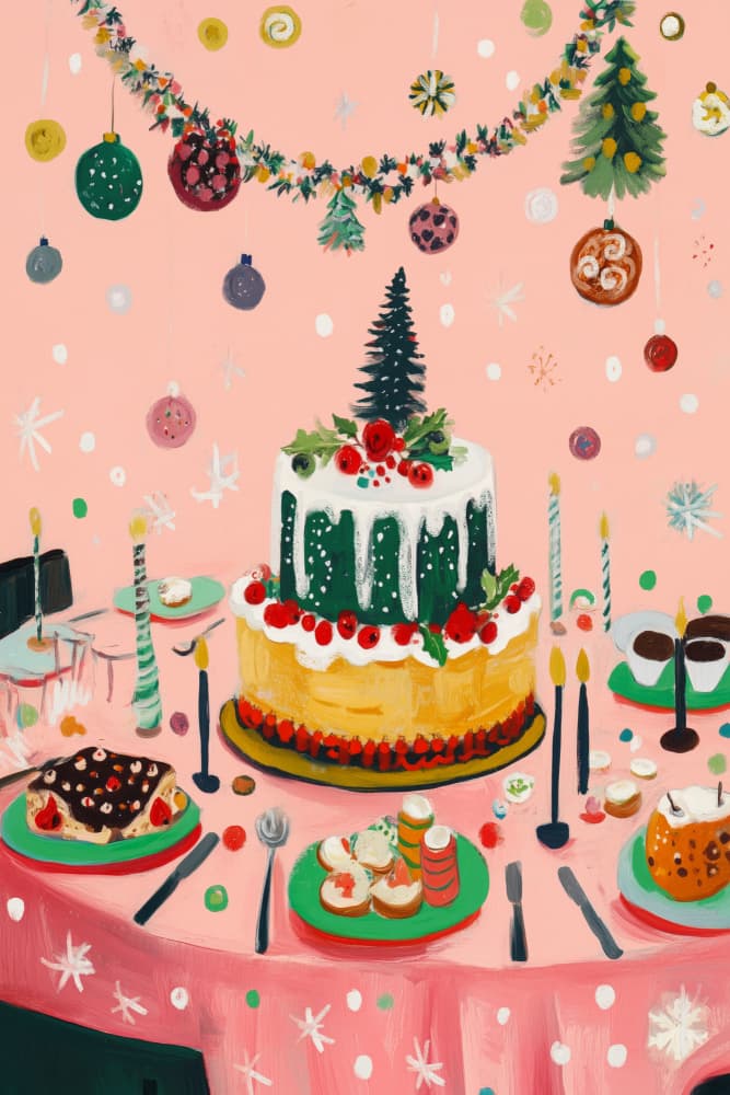 Christmasdinnerno01 by Treechild — canvas wall art