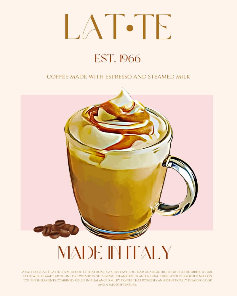Caramel Latte Swirl by Nazma Khokhar — canvas wall art