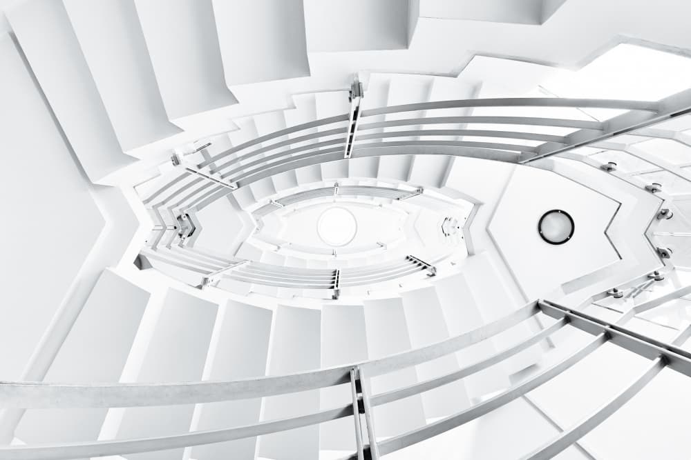 White Spiral Architecture by Hervé Loire — canvas wall art