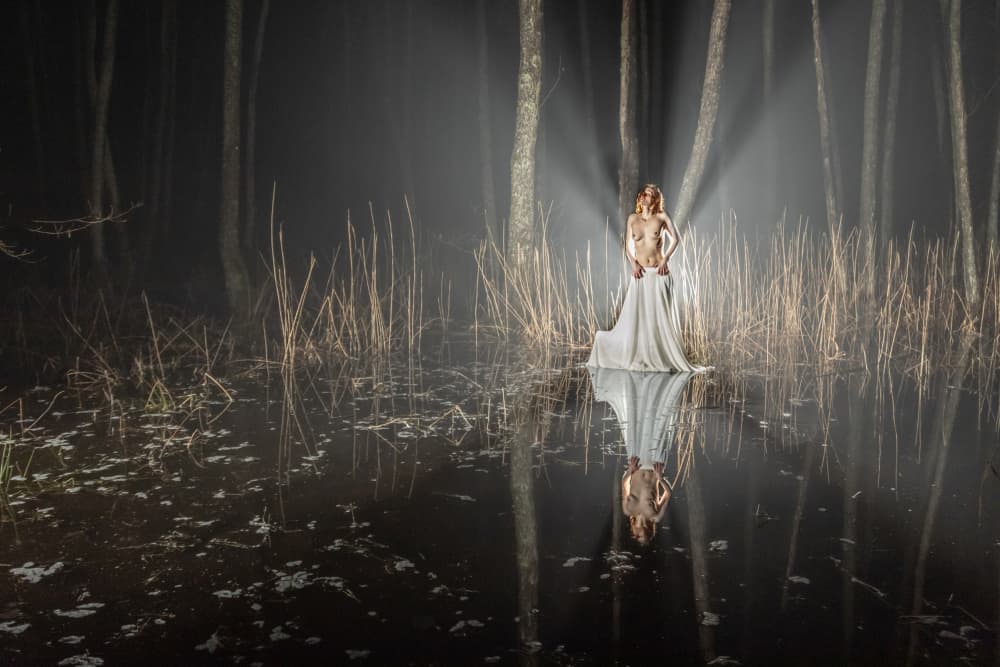 Mystical Forest Nude by Leszek Paradowski — canvas wall art