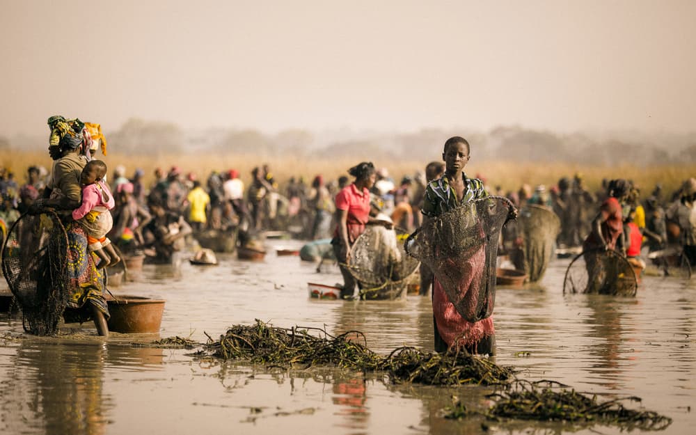 African Fishing Life by Regard2 — canvas wall art