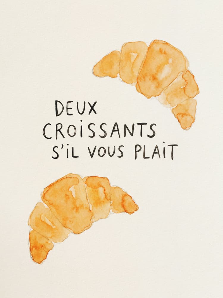 Two Croissants Please by Andreas Magnusson — canvas wall art