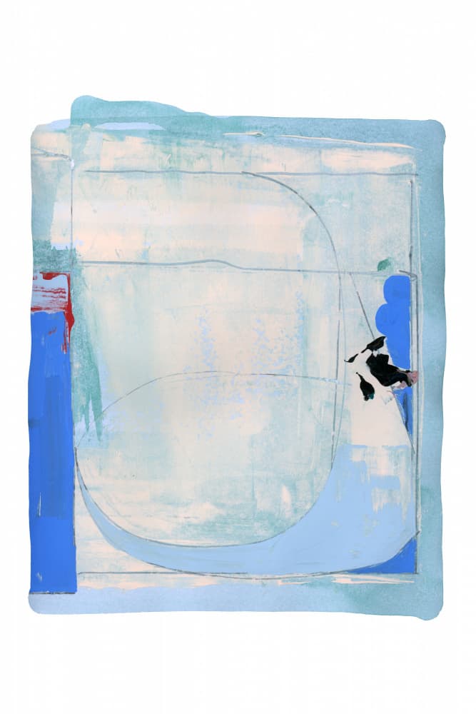 Calm Blue Abstract Shapes by cartissi — canvas wall art