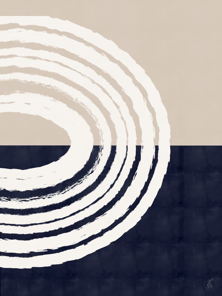 Zen Curve Balance by Anne-Marie Volfova — canvas wall art