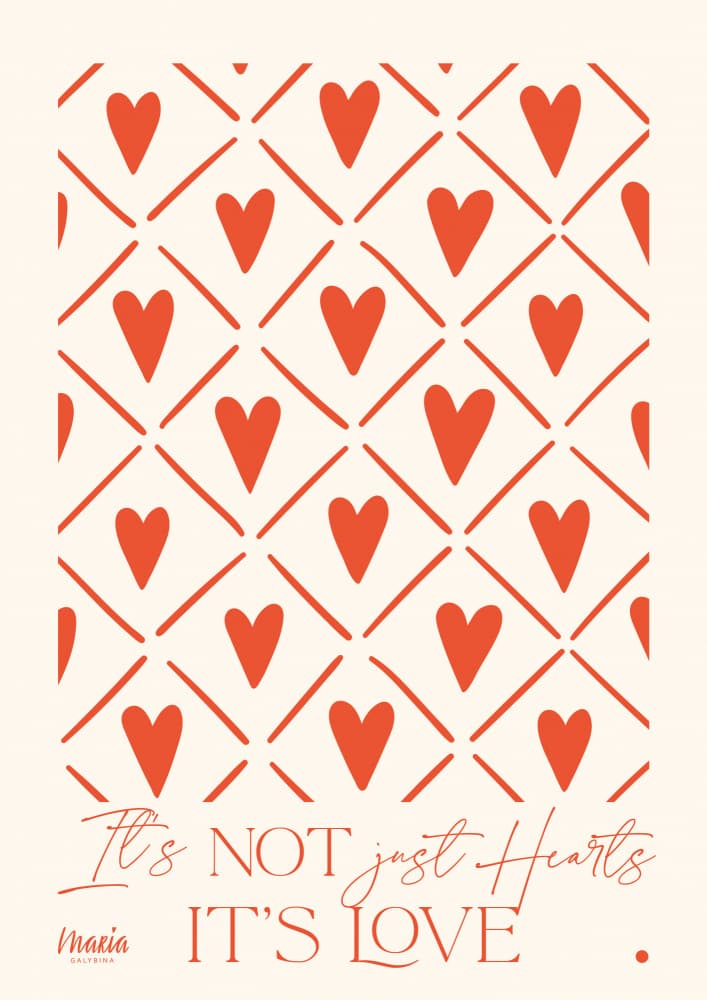 It's Love Hearts by Maria Galybina — canvas wall art