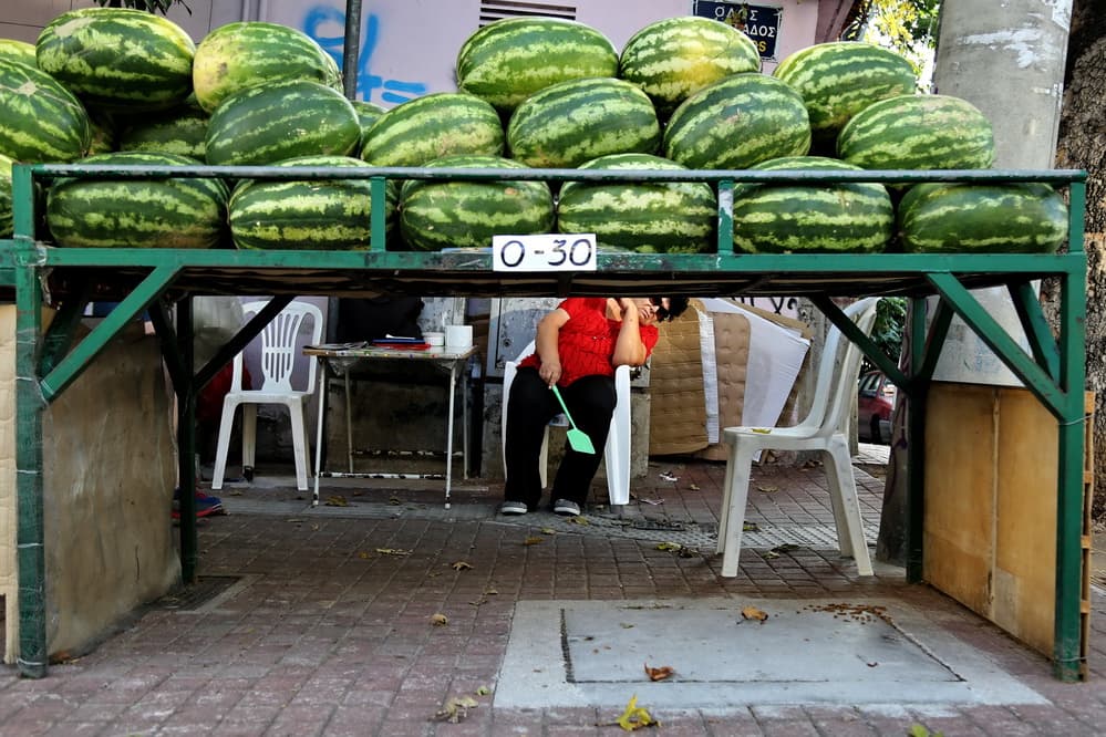 Summer Watermelon Vendor by Francesco Martinelli — canvas wall art