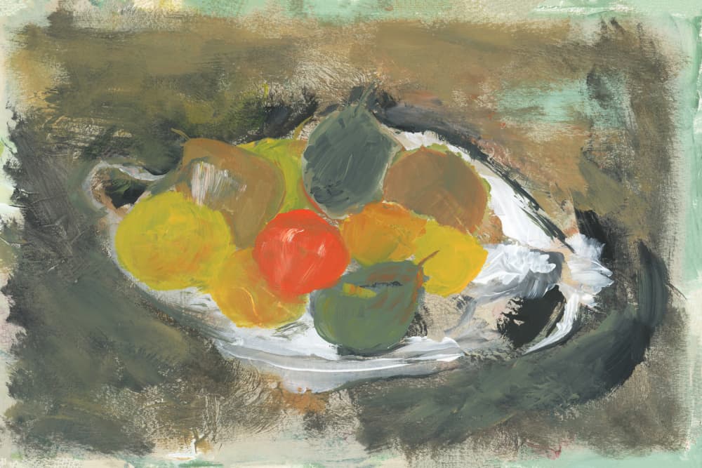 Rustic Fruit Bowl by cartissi — canvas wall art