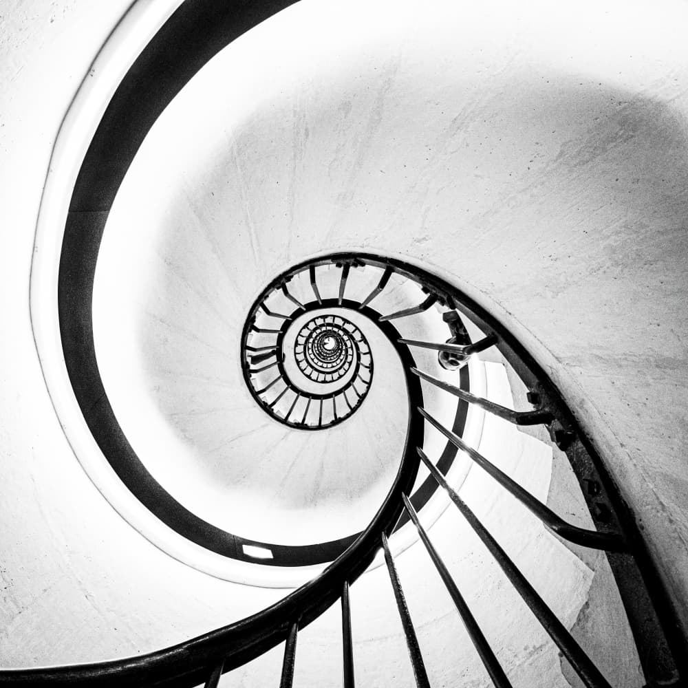 Abstract Spiral Staircase by Marc Huybrighs — canvas wall art