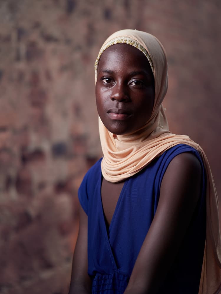 Elegant Hijab Portrait by Jose A. Parra — canvas wall art