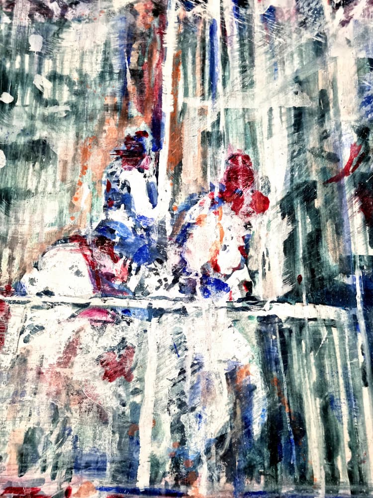 Vibrant Abstract Figures by David Antonides — canvas wall art