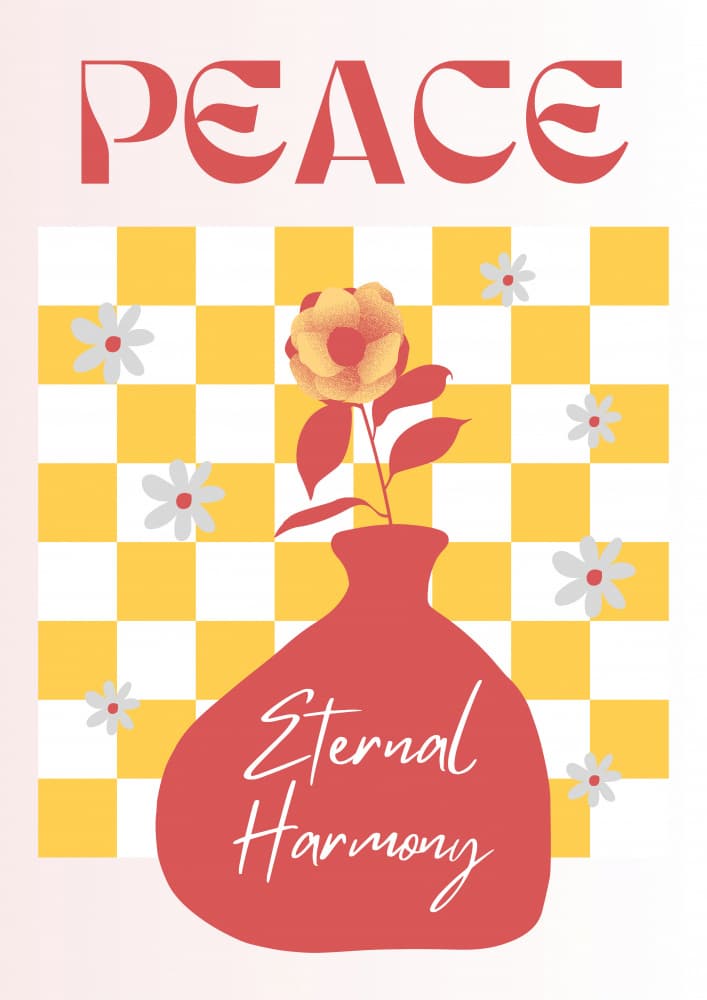 Groovy Peace Flower by RS LAB STUDIO — canvas wall art