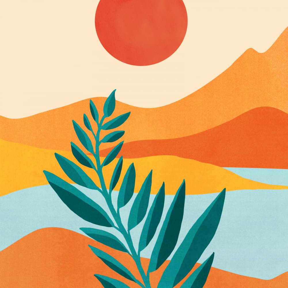 Mountain Sunset 3 Sq by Kristian Gallagher — canvas wall art