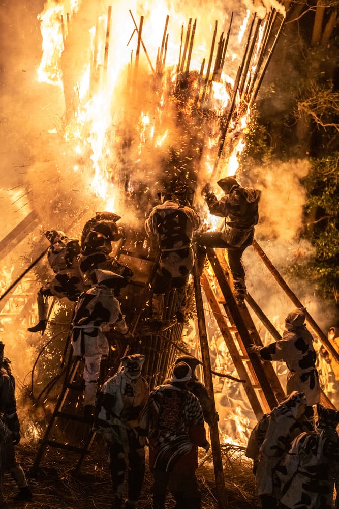 Japanese Fire Festival by Tatsuki Ito — canvas wall art