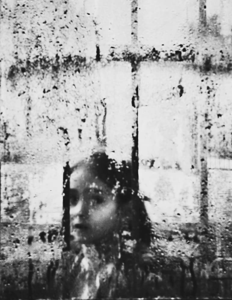 Pensive Girl Rainy Window by Ali Ayer — canvas wall art