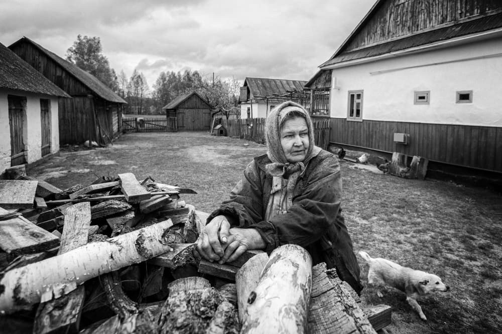 Village Woman And Firewood by Garik — canvas wall art