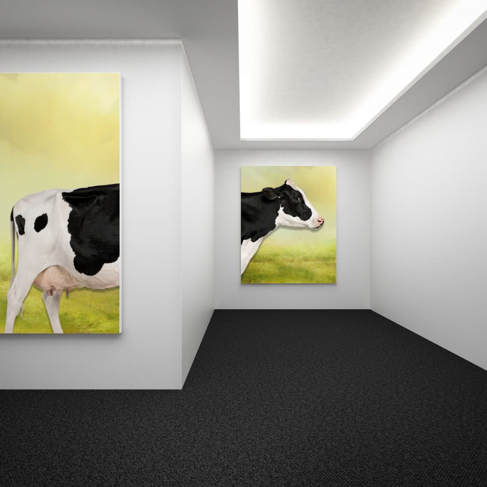 Cows in Modern Gallery by Marja van den Hurk — canvas wall art