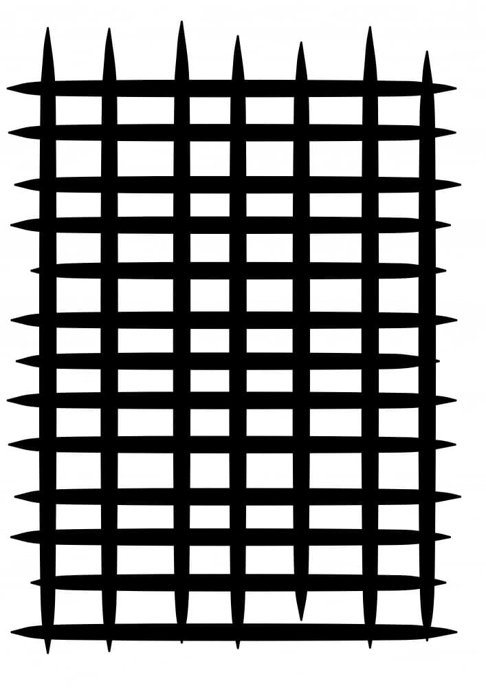 Spiked Black Grid by Nicholas — canvas wall art