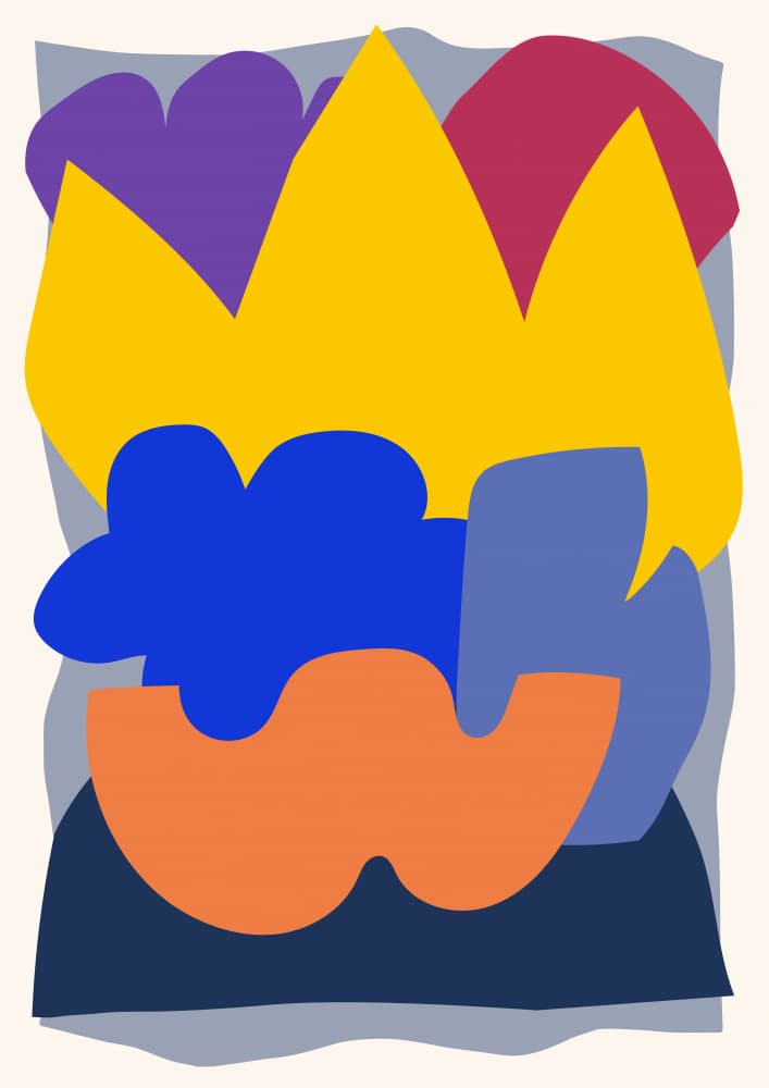 Vibrant Organic Shapes by RS LAB STUDIO — canvas wall art