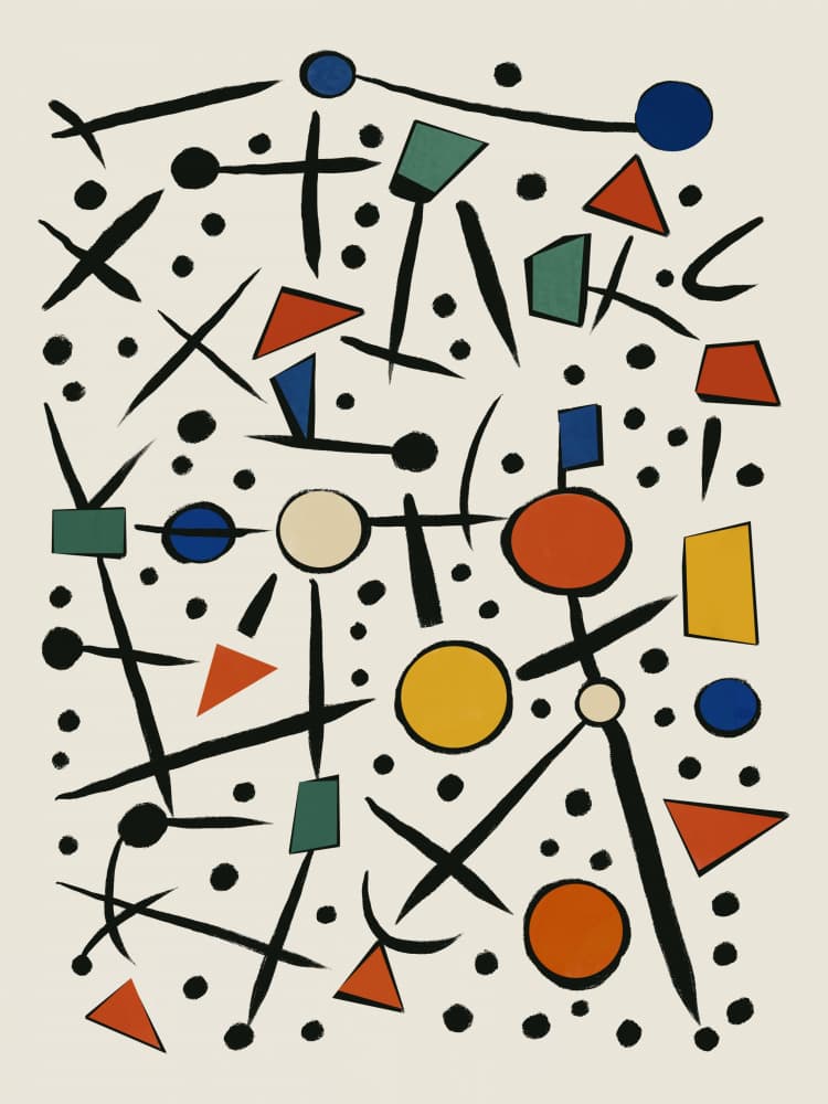 Colorful Geometric Shapes by Little Dean — canvas wall art