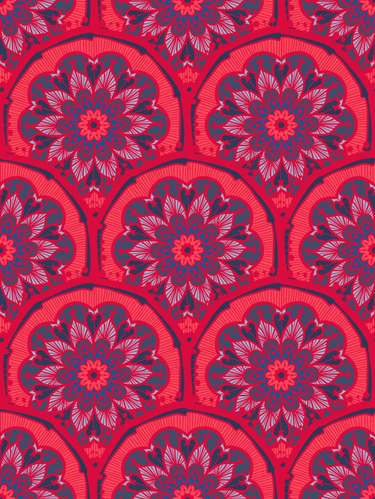 Vibrant Mandala Pattern by Marika Barsrsind — canvas wall art