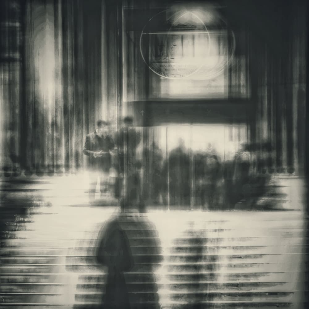 Blurred Urban Life by Paul — canvas wall art