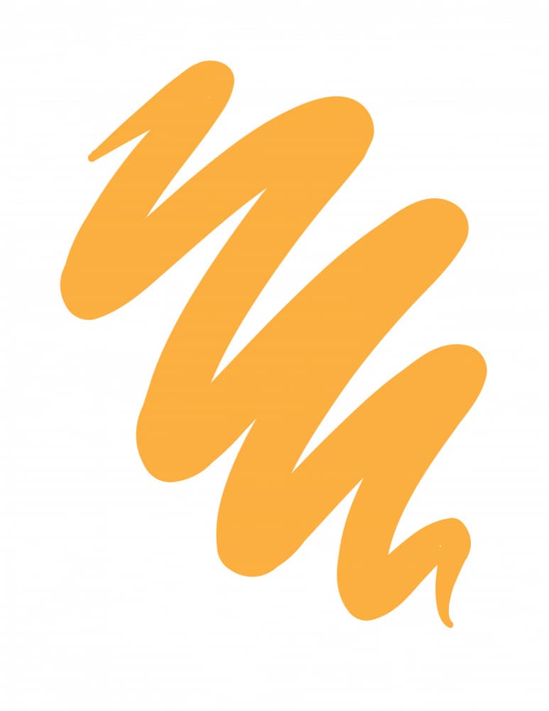 Bright Orange Squiggle by Nicholas — canvas wall art