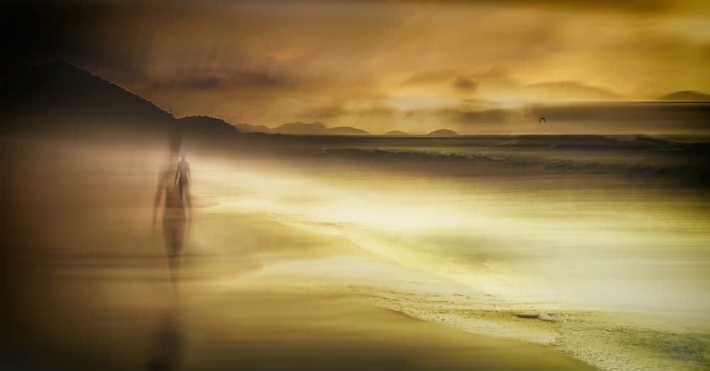 Dreamy Beach Walk by Sherin.Abdou — canvas wall art
