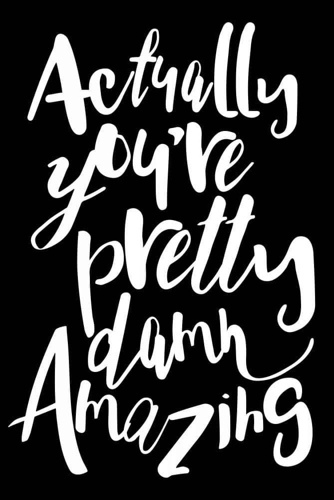 Pretty Damn Amazing Message by Oju Design — canvas wall art