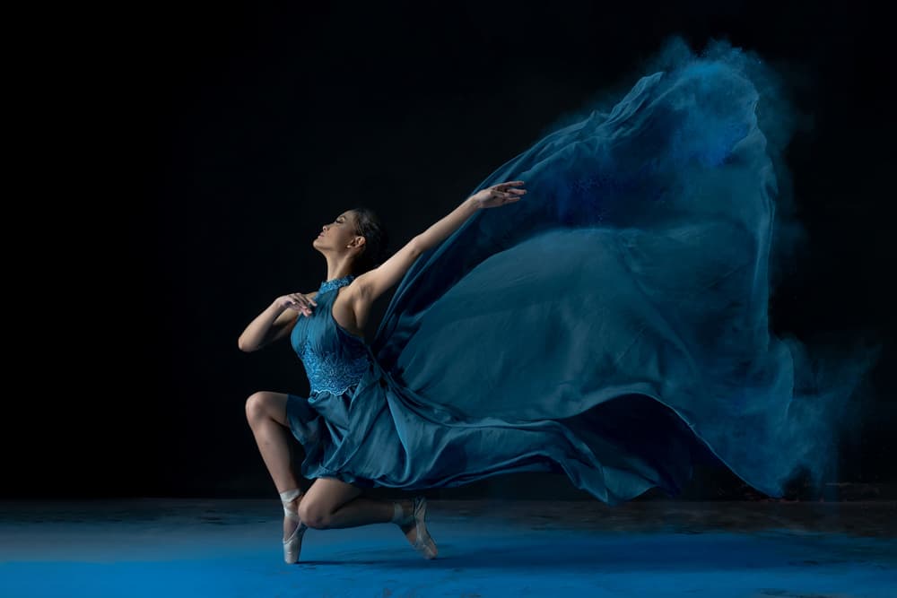 Ethereal Blue Dance by Prijasambada — canvas wall art