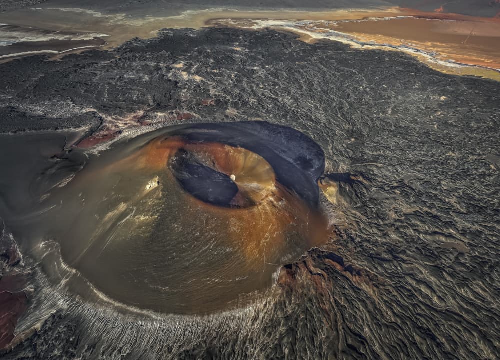 Aerial Volcanic Crater by Raimondo Restelli — canvas wall art