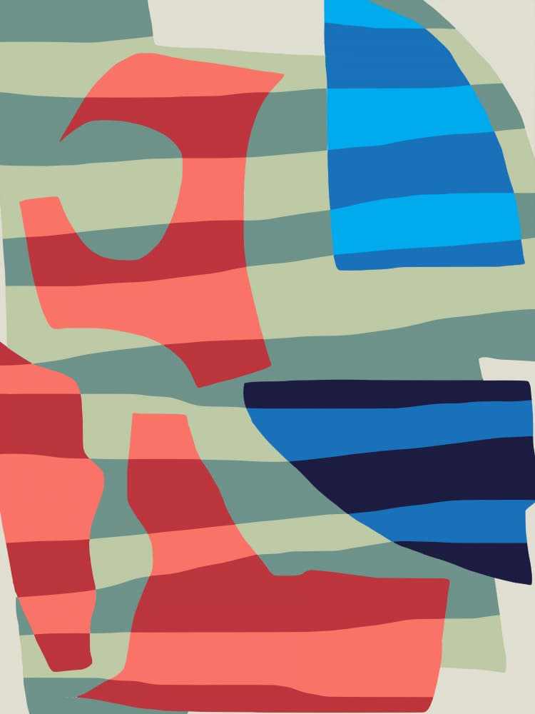 Colorful Layered Abstract by Little Dean — canvas wall art