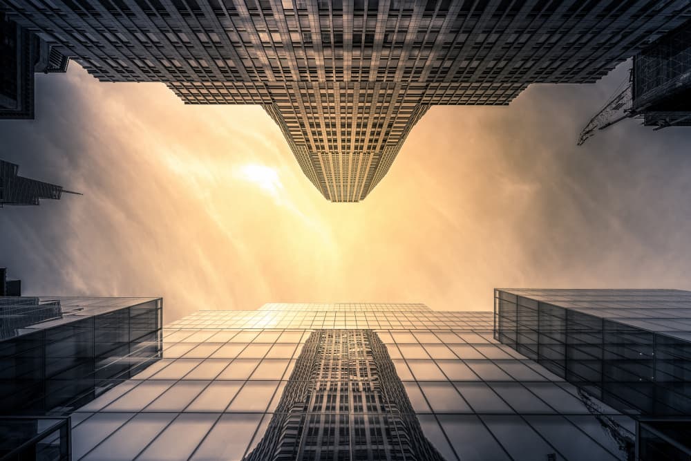 Skyscraper Reflections by carmenvillar — canvas wall art